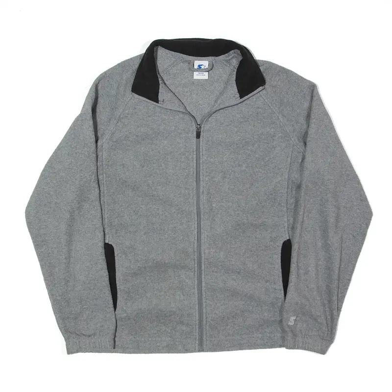 STARTER Jacket Grey 90s Fleece Mens M