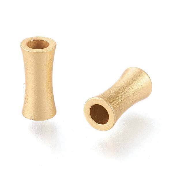 Matte Alloy Tube Beads