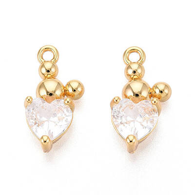 Brass Micro Pave Cubic Zirconia Pendants