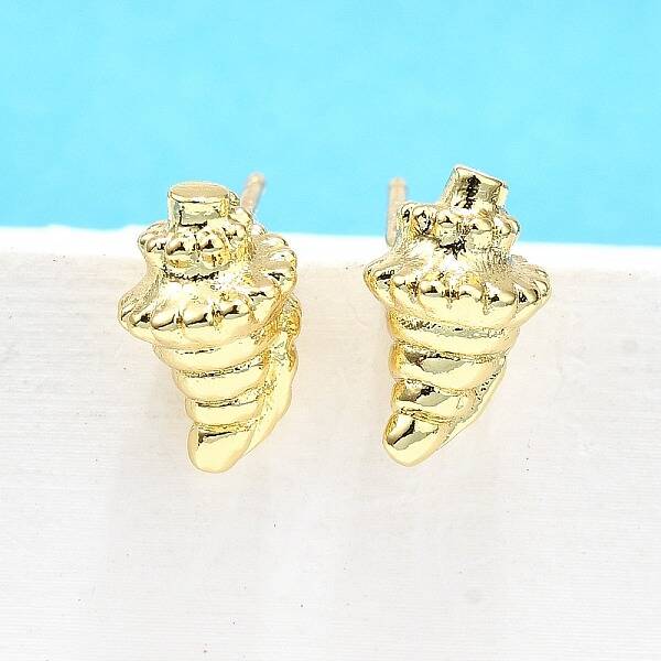 Brass Stud Earrings