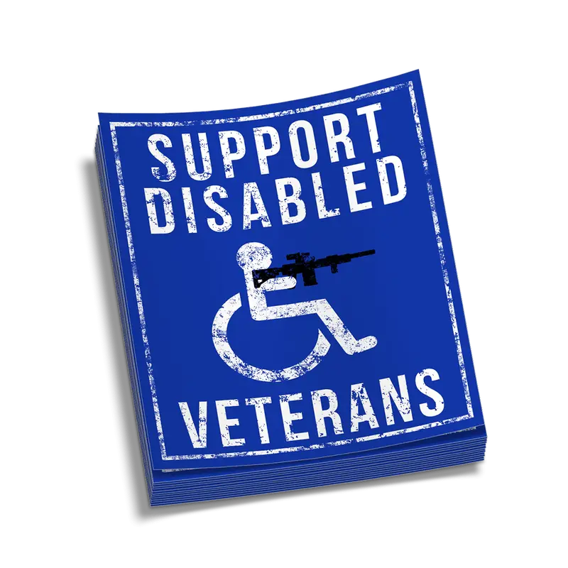 Support Disabled Veterans - Hard Hat Decal