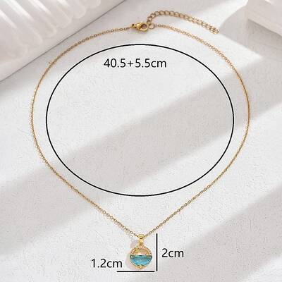 Ocean Blue Beach Vacation Necklace with Unique Design