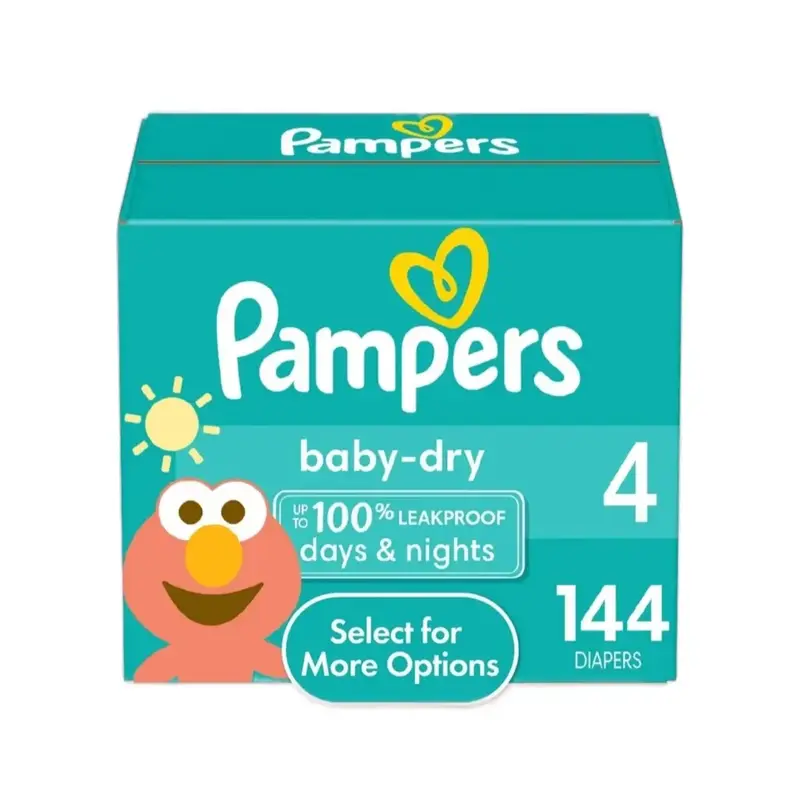 Pampers Baby Diapers Size 4, 144 Count - Pack of 144, Perfect for your baby's diaper needs