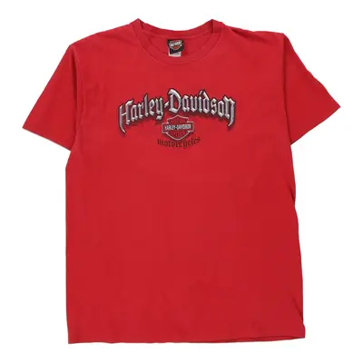 Barbs Harley Davidson Graphic T-Shirt - XL Red Cotton