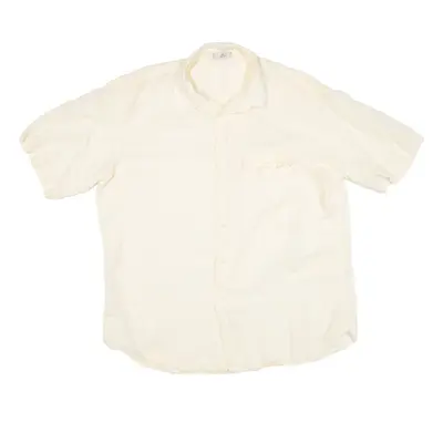 L'ALPINA Plain Shirt Yellow 90s Short Sleeve Mens L