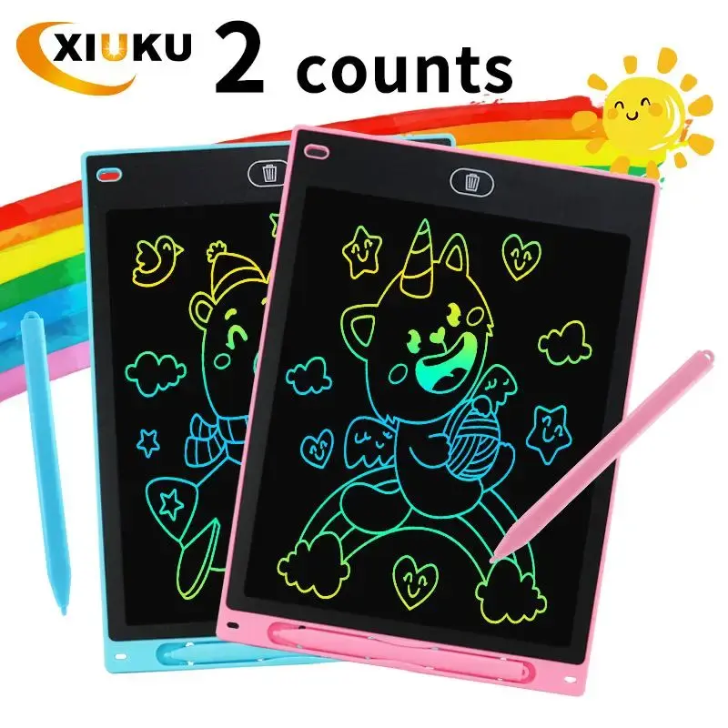 Lcd Handwriting Tablet, 2 Counts Electronic Drawing Tablet, 8.5/10/12 Inch Graphics Tablet, Digital Drawing Pad, Erasable Pai...