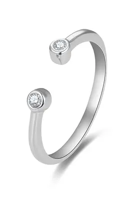 Beneto Fine silver ring with zirconia AGG471