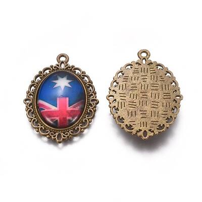 Alloy Glass Pendants