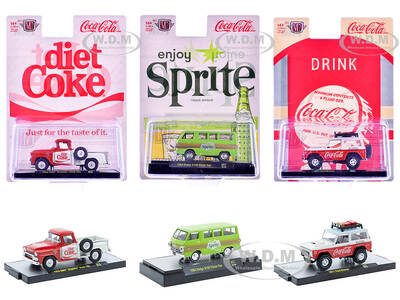 Sodas Set of 3 pieces Release 57 Limited Edition to 10000 pieces Worldwide 1/64 Diecast Model Cars by M2 Machines