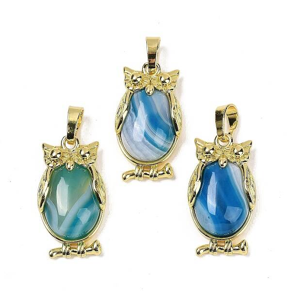 Natural Banded Agate(Dyed & Heated) Pendant