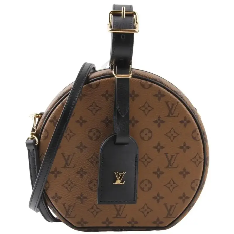 Pre-owned Louis Vuitton Coated Canvas Crossbody Bags Petite Boite Chapeau Bag Reverse Monogram Canvas