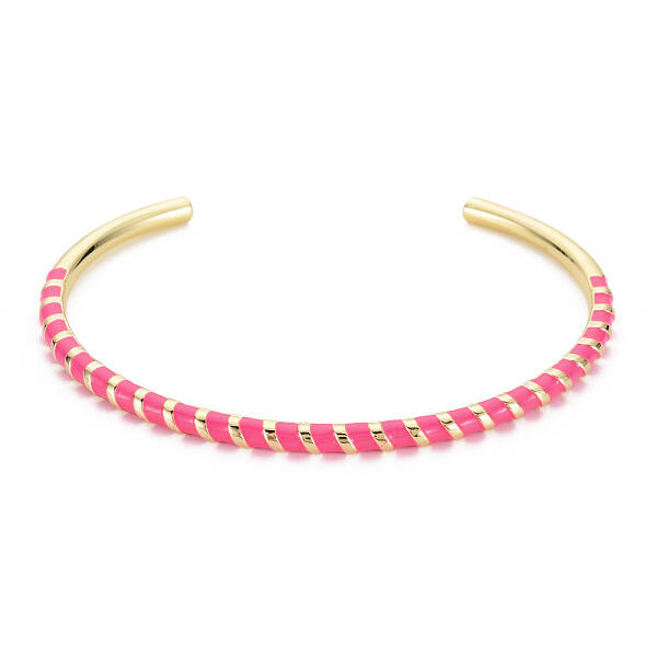 Twisted Brass Enamel Cuff Bangle