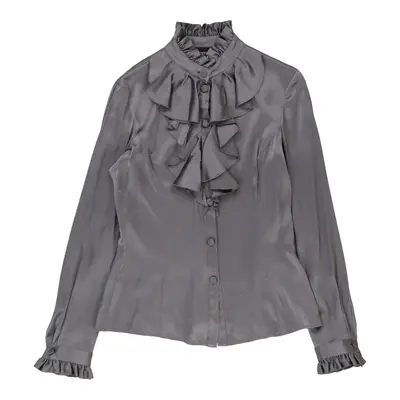 Emporio Armani Blouse - Medium Grey Silk Blend | Size: medium