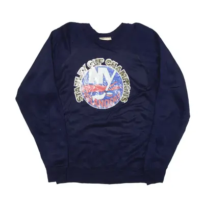 ACTIVE WEAR NY Islanders Stanley Cup Tall USA Sweatshirt Blue 90s Mens M