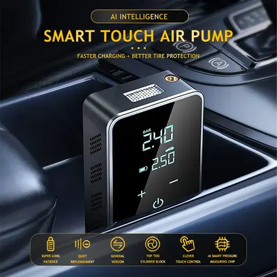 Car Air Compressor Electric Air Pump Digital Tire Inflator 3in1 Car Repair Tool With Flash Light & Power Bank For Car Motorcy...