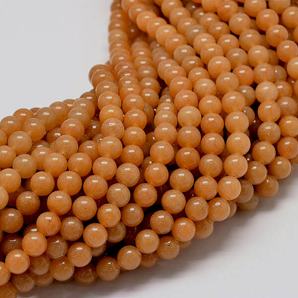 Natural Red Aventurine Stone Round Bead Strands
