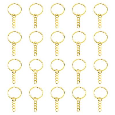 20Pcs Iron Split Key Rings