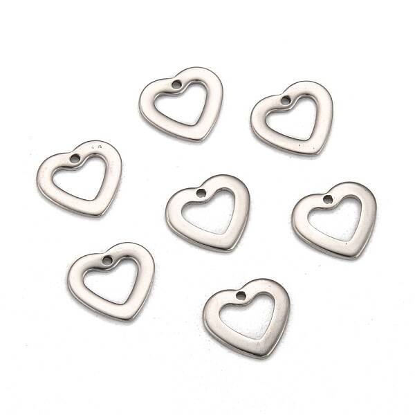Tarnish Resistant Handmade Gifts Ideas for Valentines Day 201 Stainless Steel Open Heart Pendants