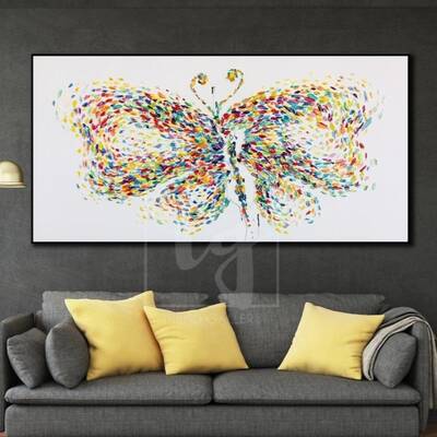 Extra Large Butterfly Wall Art Butterfly Painting Butterfly Artwork | WING LIGHTNESS