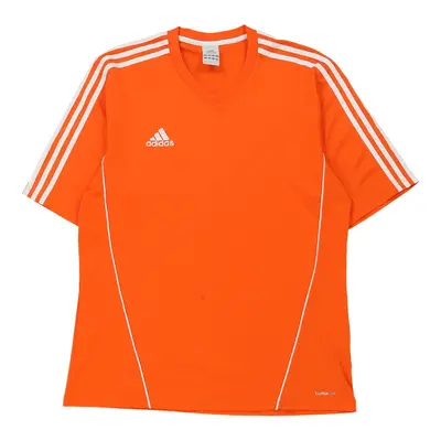 Adidas T-Shirt - Large Orange Polyester
