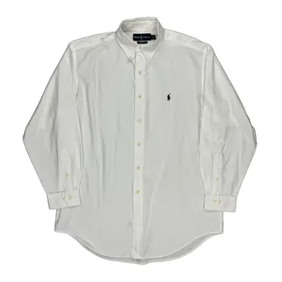 Yarmouth Ralph Lauren Shirt - Large White Cotton