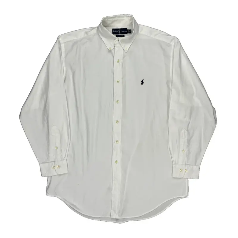Yarmouth Ralph Lauren Shirt - Large White Cotton