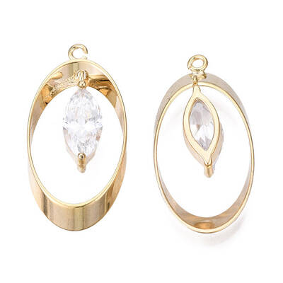 Brass Rhinestone Pendants