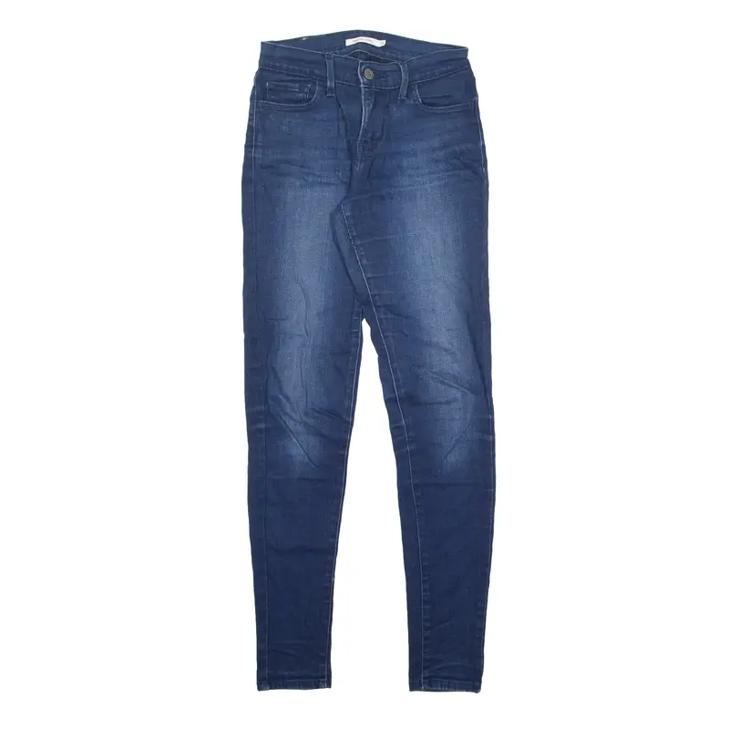 LEVI'S 710 Jeans Blue Denim Slim Skinny Stone Wash Womens W26 L32