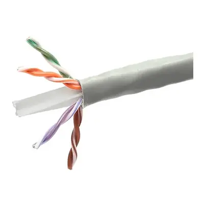 44493 Monoprice Cat6 CMP Ethernet Cable UL TAA Solid (w/spine) UTP 23AWG 550MHz Pure Bare Copper 1000ft Gray