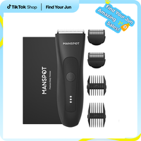 Manspot Electric Body Hair Razor - Male Intimate Area Trimmer, Replaceable Ceramic Heads, USB Rechargeable, Waterproof Men's ...