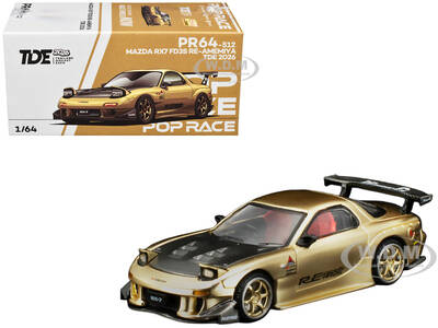 Mazda RX7 (FD3S) RE Amemiya RHD (Right Hand Drive) Gold Metallic with Carbon Hood Thailand Diecast Expo 2026 1/64 Diecast M...