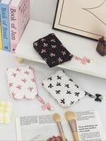 Cute Bow Pattern Makeup Bag, Portable Travel Makeup Bag, Daily Makeup Storage Bag, Fashionable Makeup Bag for Sanitary Pads, ...