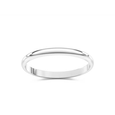 Veda Wedding Band | 10K White Gold 2mm