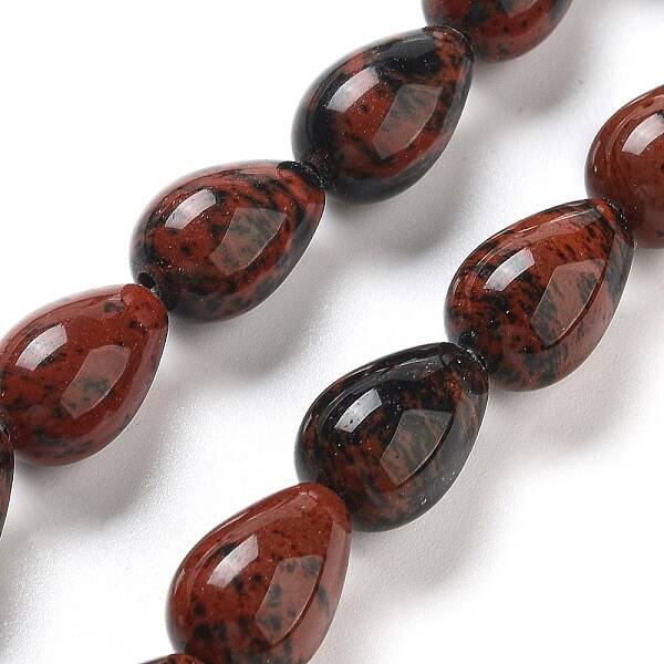 Natural Mahogany Obsidian  Beads Strands