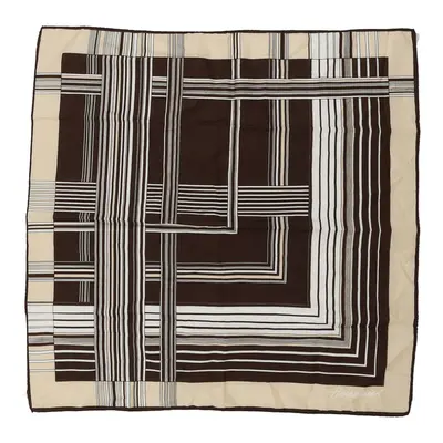 Hercolani Striped Scarf - No Size Brown Polyester