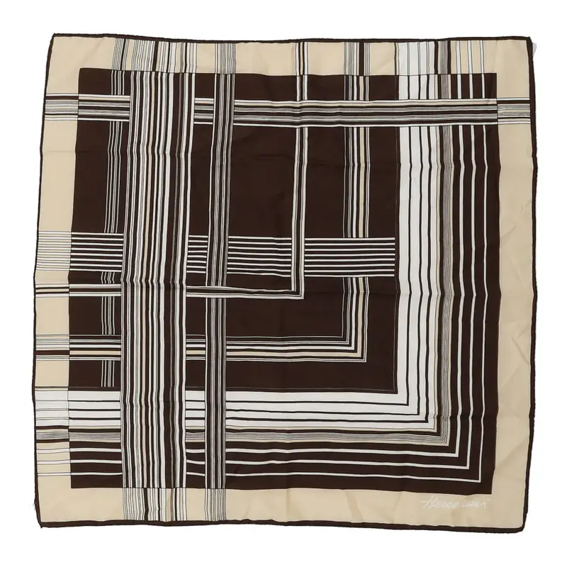Hercolani Striped Scarf - No Size Brown Polyester
