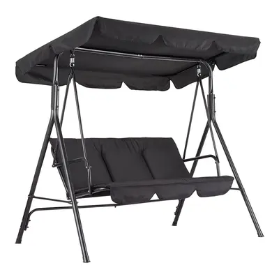 Garvee 3-Person Outdoor Patio Swing Chair with Adjustable Tilt Canopy - Convertible Hanging Glider Lounge for Porch & Backyar...