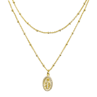 Evry Jewels Sunday Sweetheart Layered Necklaces with Pendant and Chain - Gold/Silver Plated Everyday Jewelry for Women