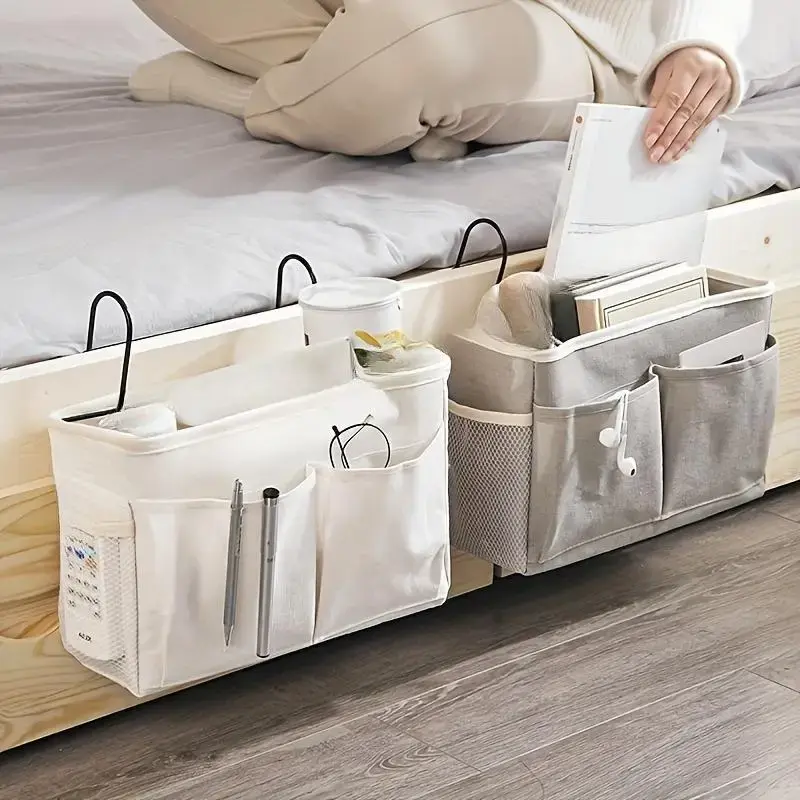 Bedside Hanging Storage Bag, 1 Piece Under Bed Clothes Toy Doll Sundries Storage Organizer, Bedside Hanging Storage Bag for H...