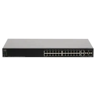 Cisco SG500-28-K9-G5-RF | Small Business 500 Series SG500-28 24 x Ports 10/100/1000Base-T + 2 x Ports Combo SFP + 2 x Ports S...