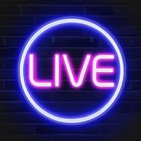 LIVE Neon Signs - LED Live On Air Neon Lights for Twitch, Tiktok, Youtube Streamers/Gamers - Round LED Sign for Studio, Wall,...