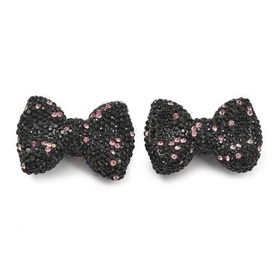 Bowknot Shape Polymer Clay Rhinestone Beads