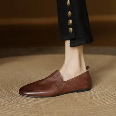 CHIKO Abelina Round Toe Block Heels Loafers Shoes