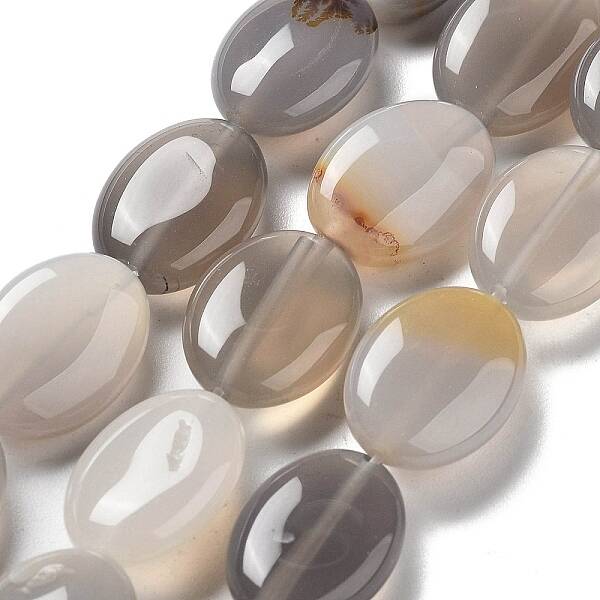 Natural Grey Agate Beads Strands