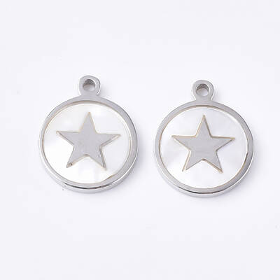 304 Stainless Steel Pentacle Charms