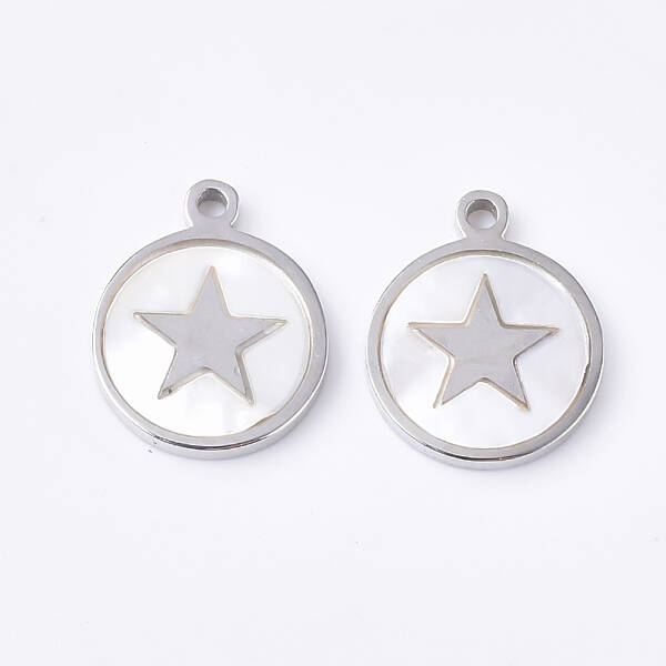 304 Stainless Steel Pentacle Charms
