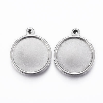 Tarnish Resistant 304 Stainless Steel Pendant Cabochon Settings