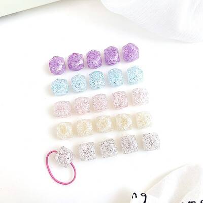Transparent Crackle Acrylic European Beads
