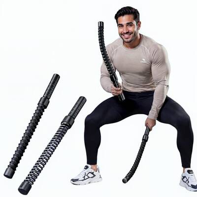 Ropeless Battle Rope - Strength & Cardio Trainer for Home Gym - Quiet Portable Steel Handle Construction - Compact 20 In