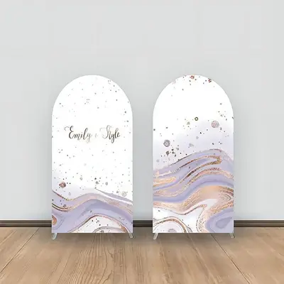 Aperturee Purple Marble Wedding Double Sided Arch Backdrop | Diy Arch Backdrop Cover | Circle Arch Backdrop Diy | Chiara Wall...